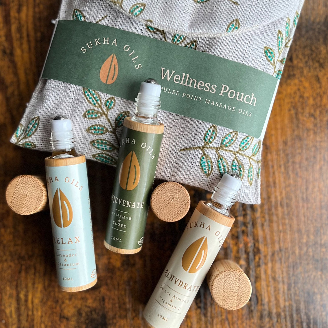 Aromatherapy Roll-On Trio – Wellness Pouch