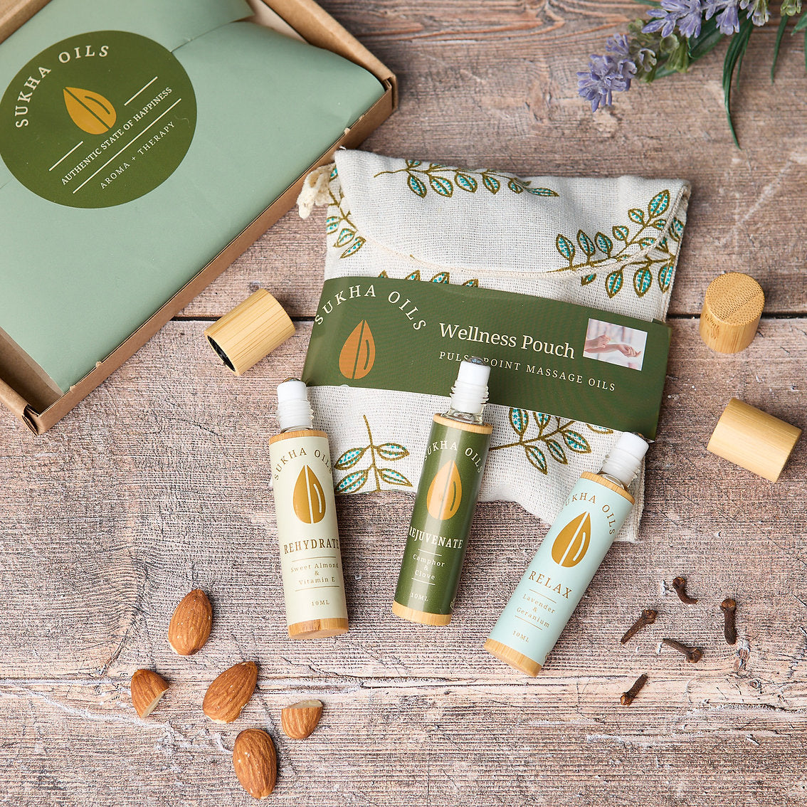 Aromatherapy Roll-On Trio – Wellness Pouch