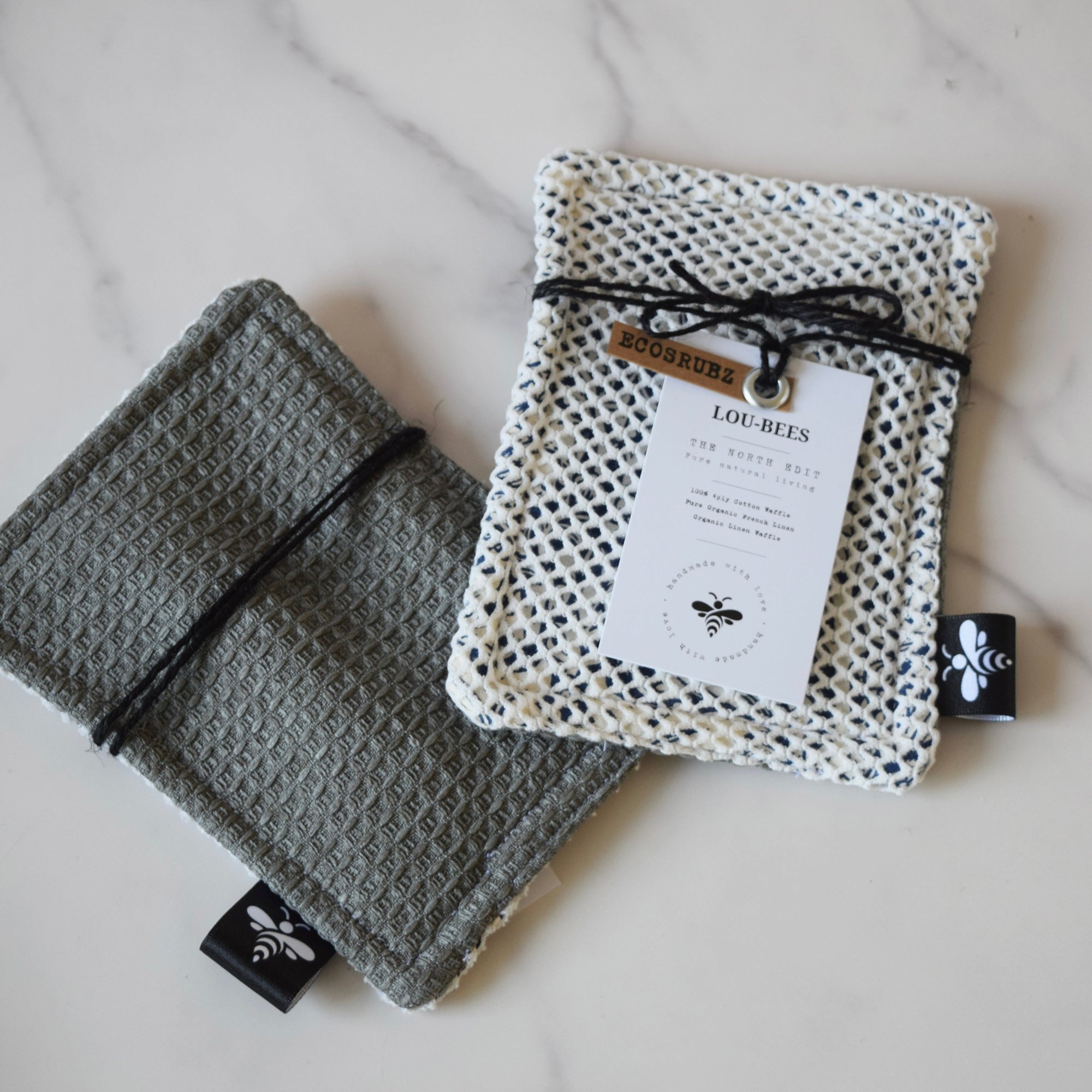 Kitchen Trio Grey Striped Linen