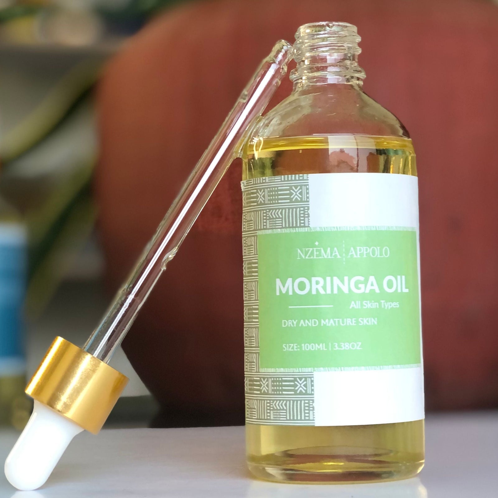 Nzema Appolo Cold-Pressed Moringa Oil 100ml/ Build Collagen for Anti-Ageing