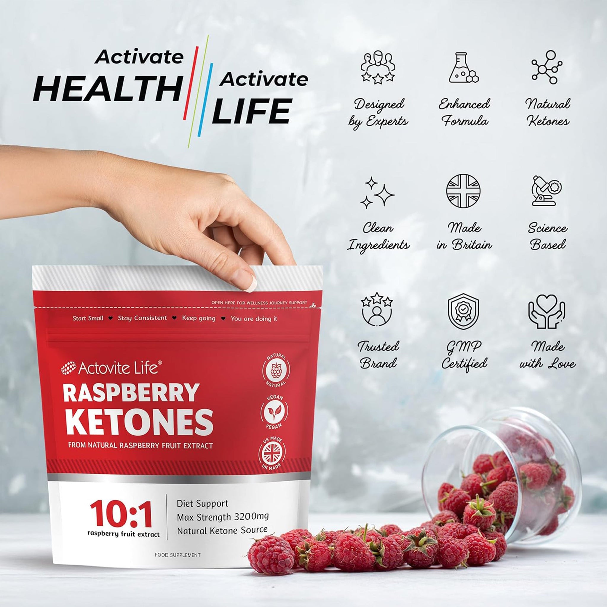 Raspberry Ketones Weight Loss Max Strength - 60 Capsules