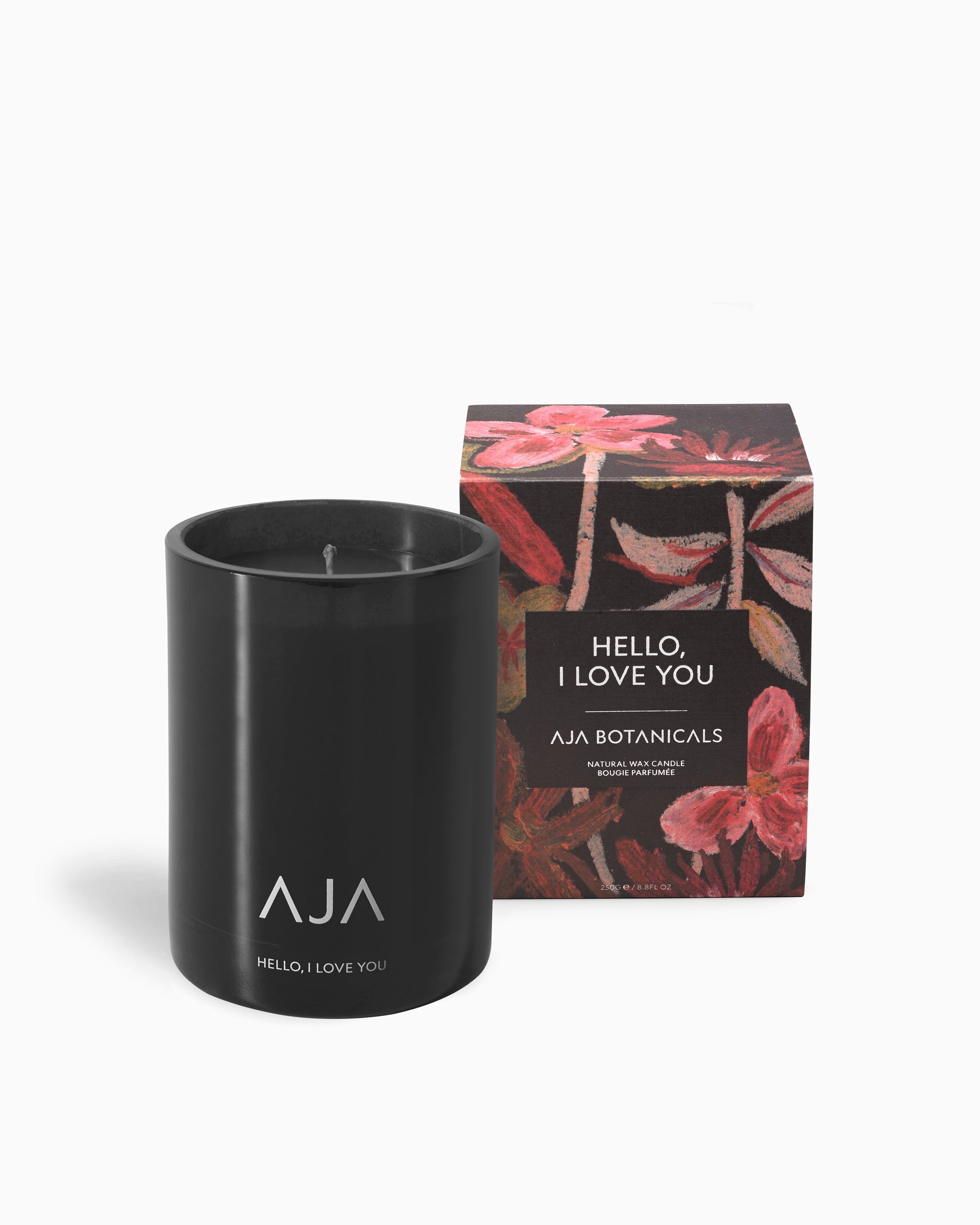Hello, I Love You Single Wick Candle - Black