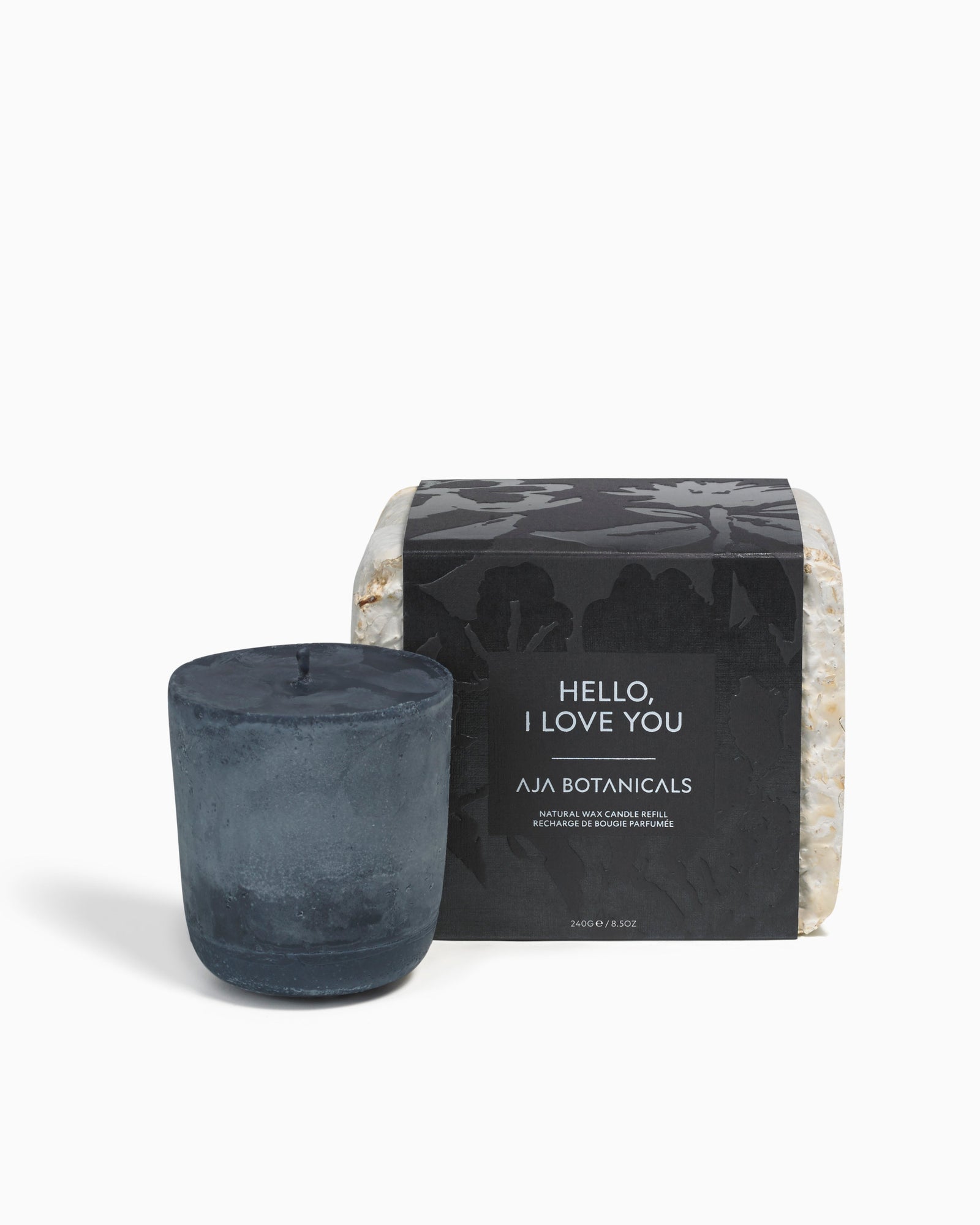 Hello, I Love You Single Wick Candle Refill - Black