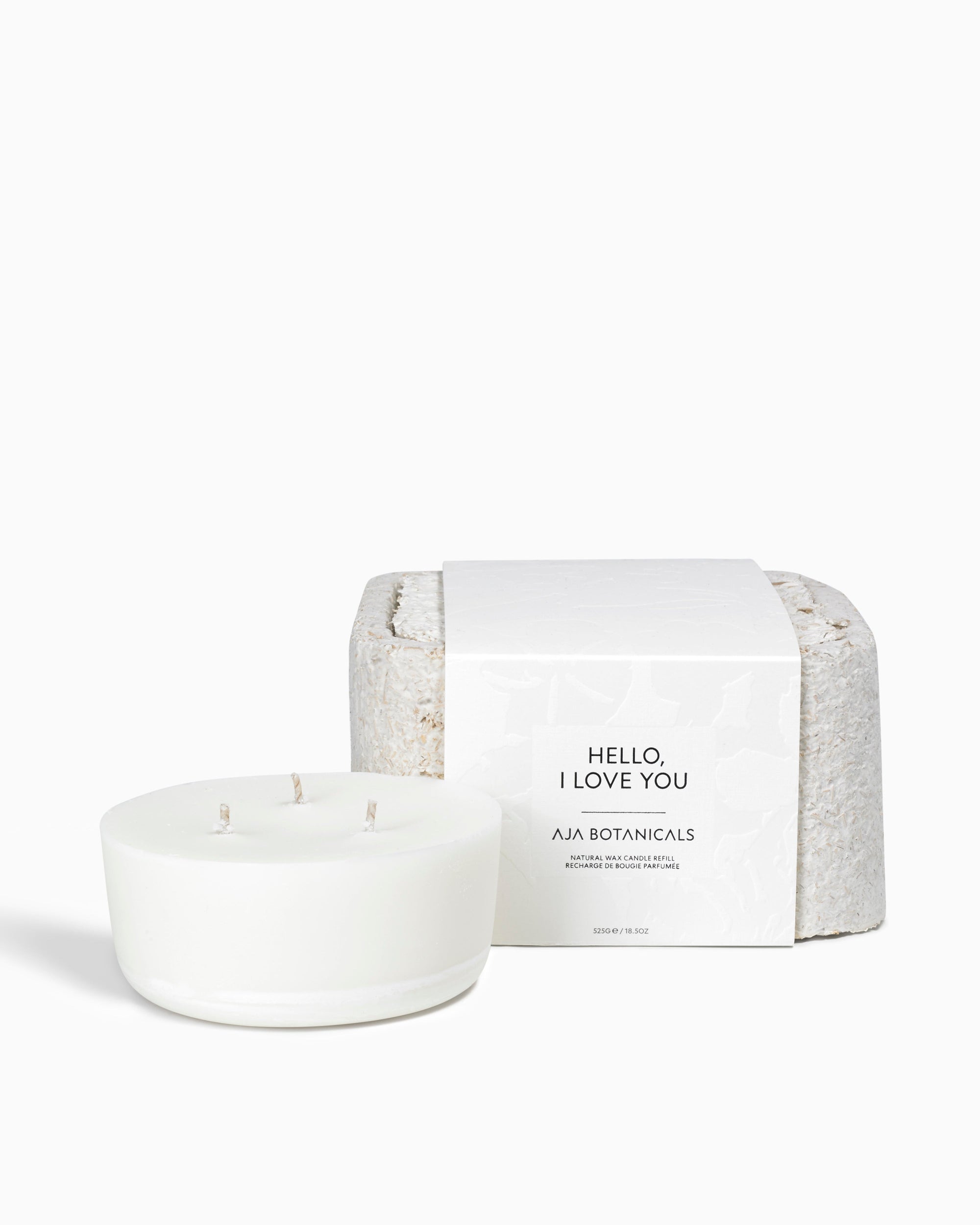 Hello, I Love You Three Wick Candle Refill - White