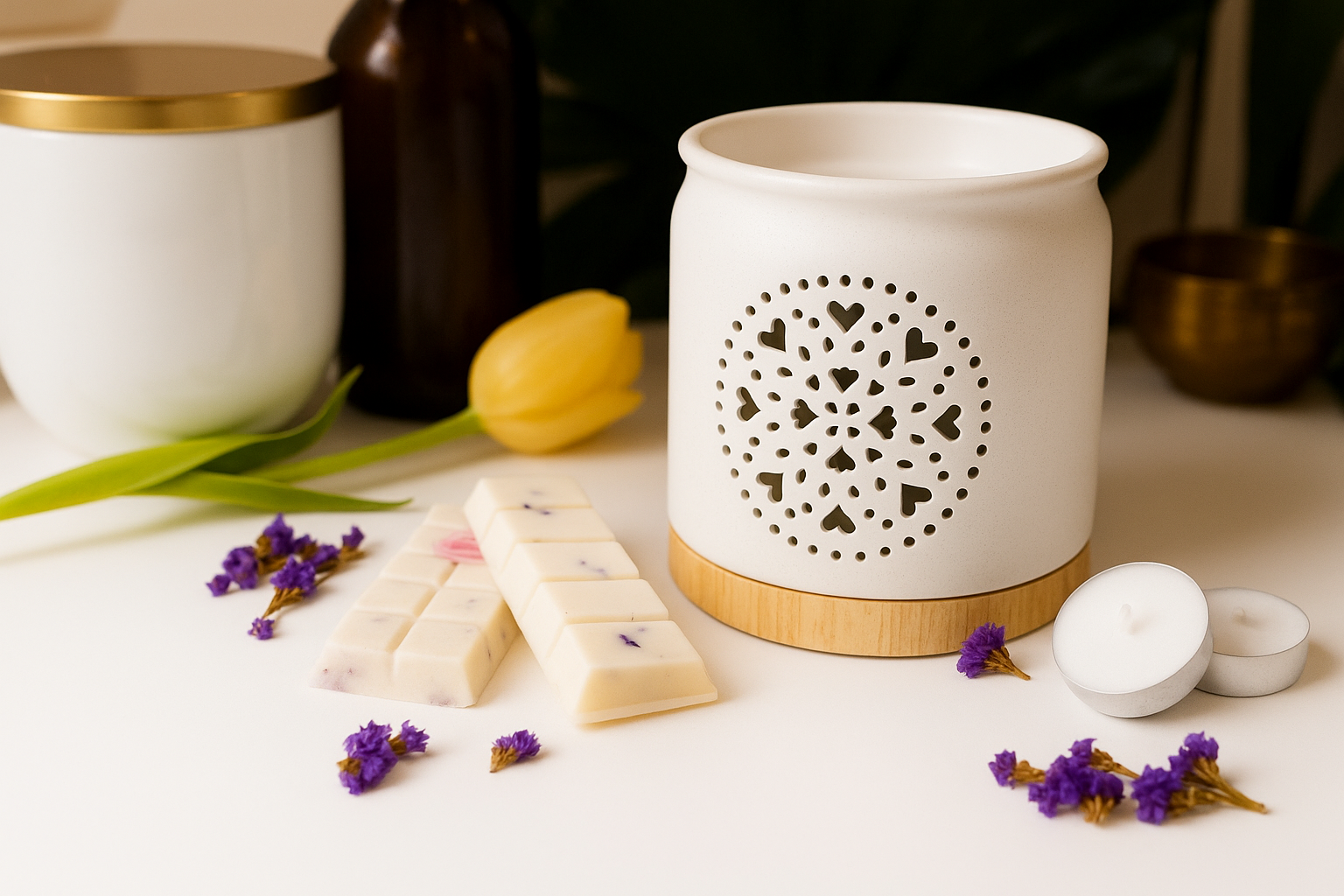 Mandala Warmer & Botanical Wax Melts Set