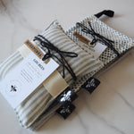 Kitchen Trio Grey Striped Linen