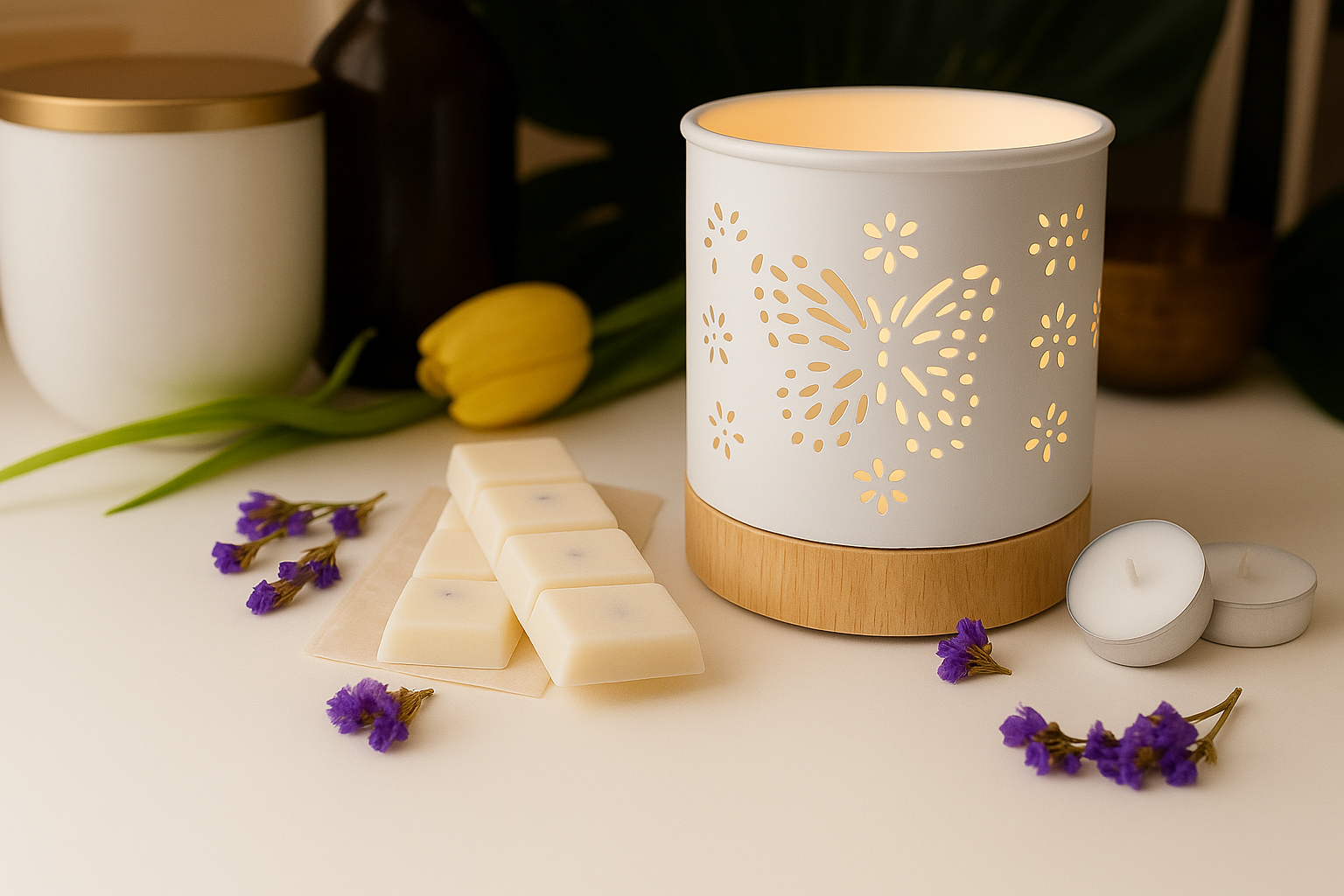Butterfly Warmer & Botanical Wax Melts Set