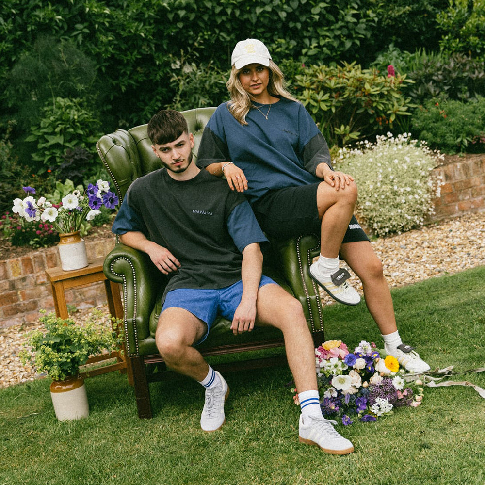 Contrast Sleeve T-Shirt - Navy