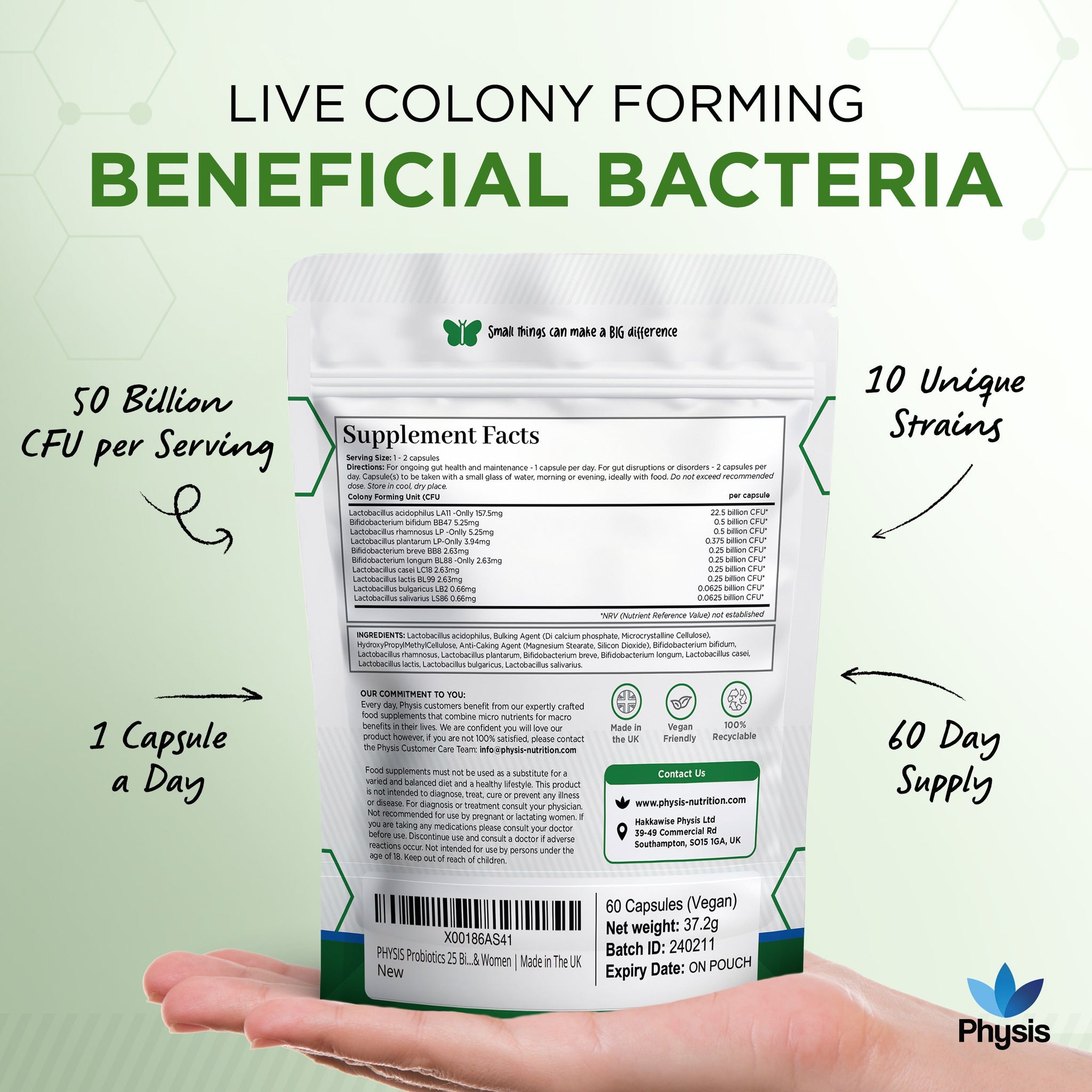 Physis Advanced Multistrains - Two Month Supply