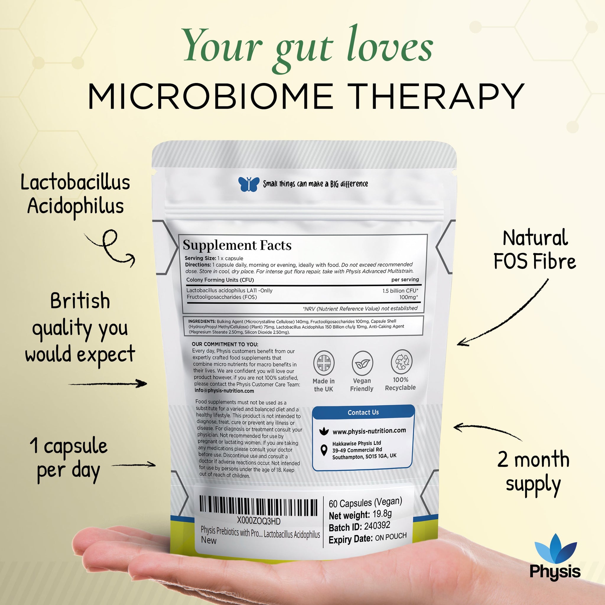 Physis Bio-Fuel Blend Prebiotic - 60 Capsules