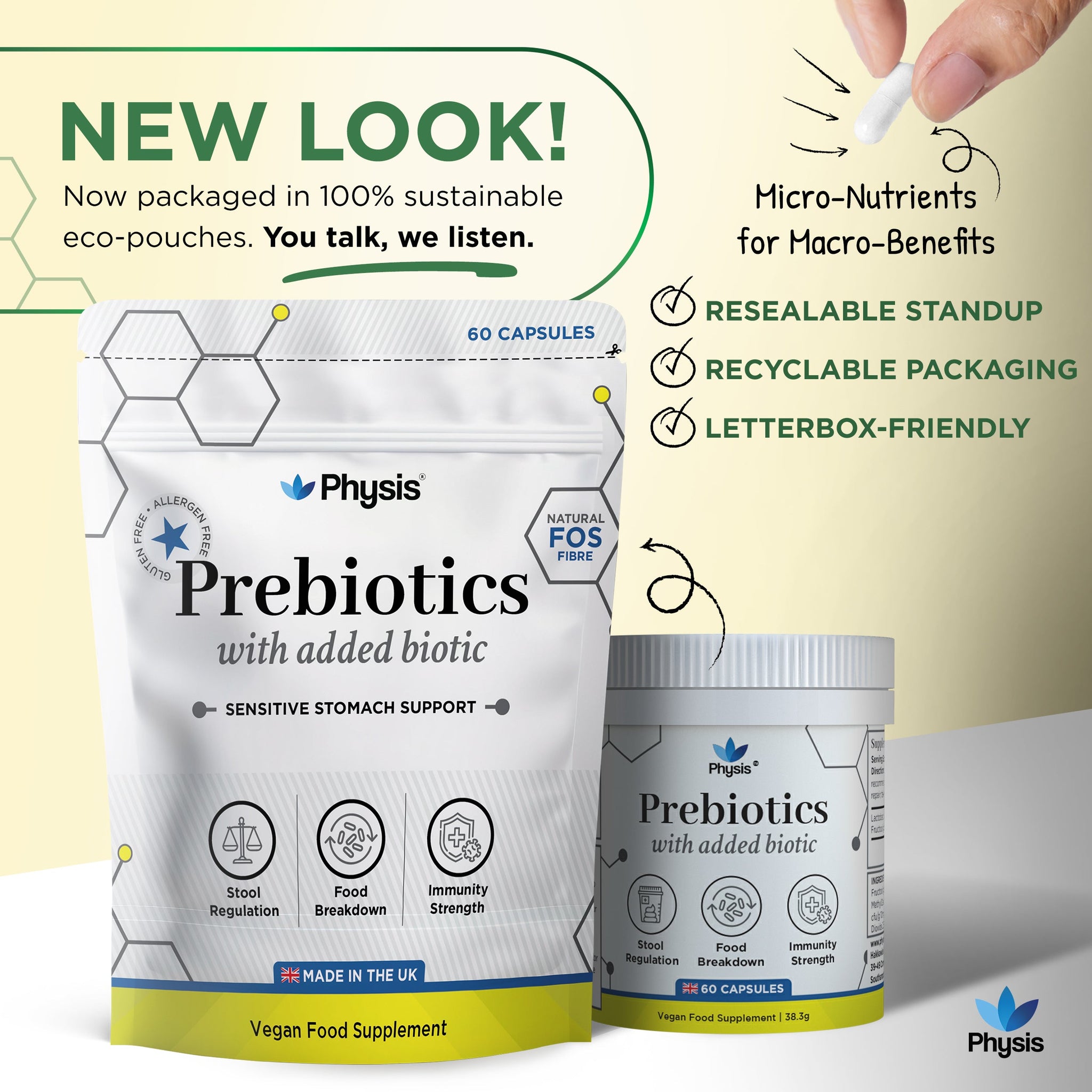 Physis Bio-Fuel Blend Prebiotic - 60 Capsules