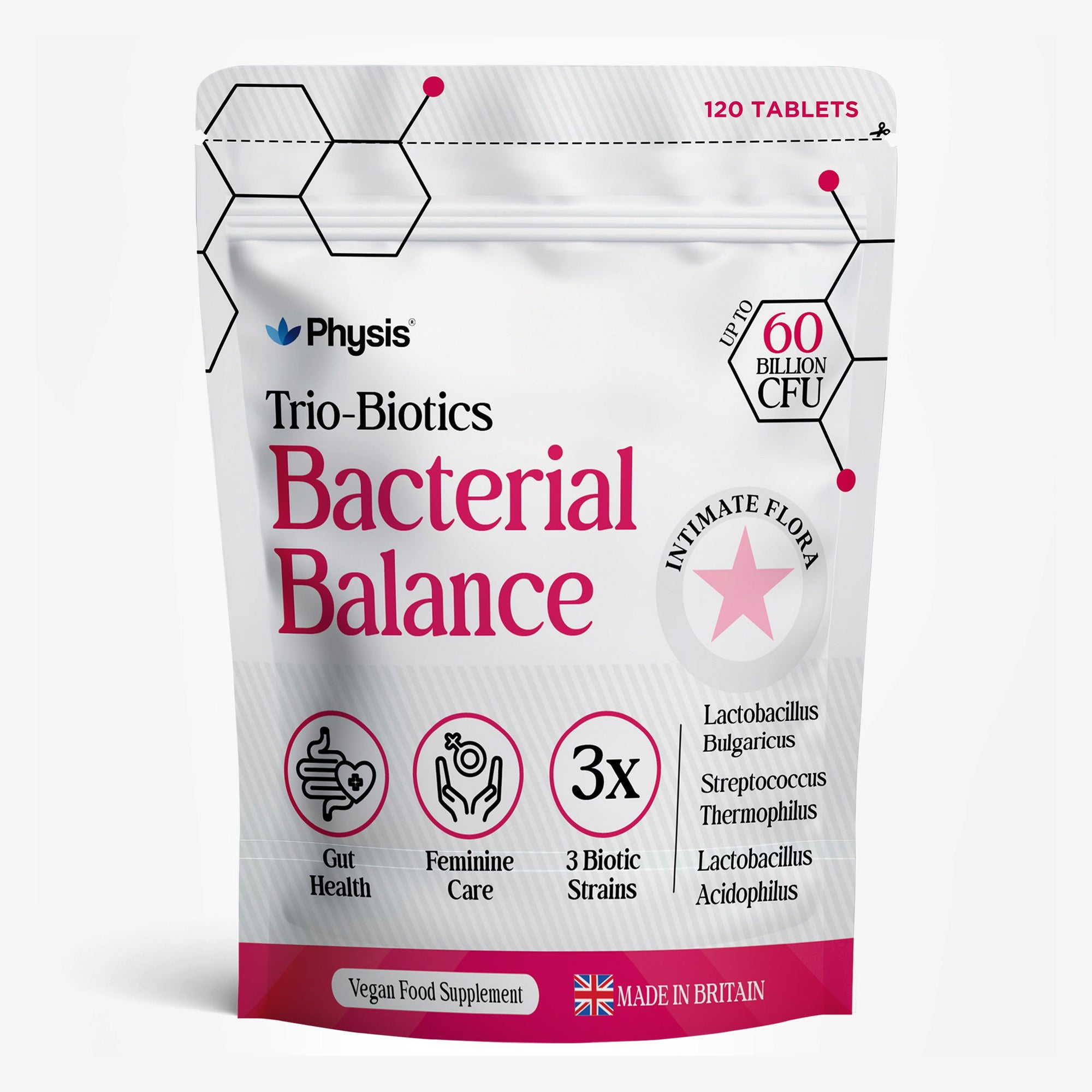 Physis Trio-Probiotics for Women - 120 tablets