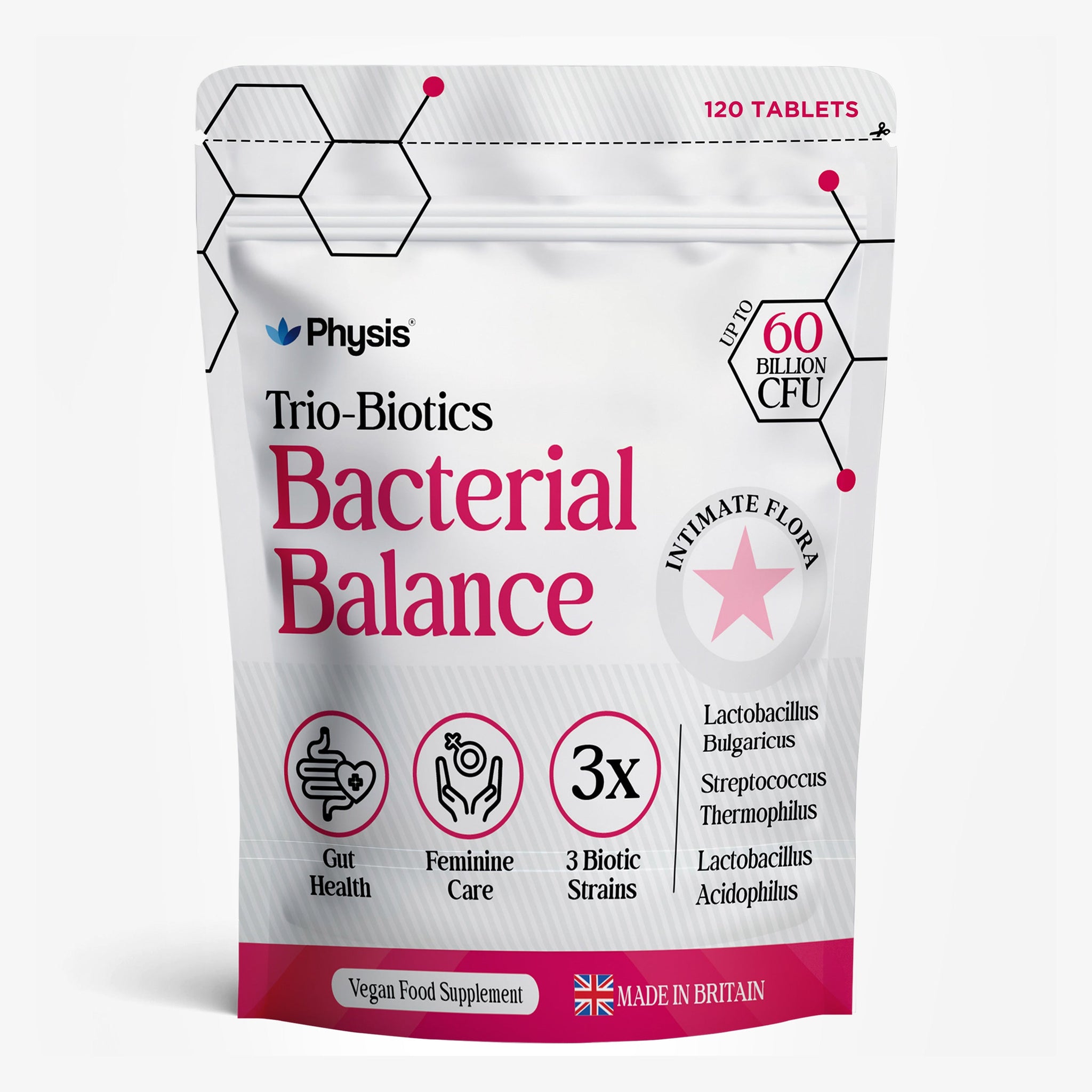 Physis Trio-Probiotics for Women - 120 tablets