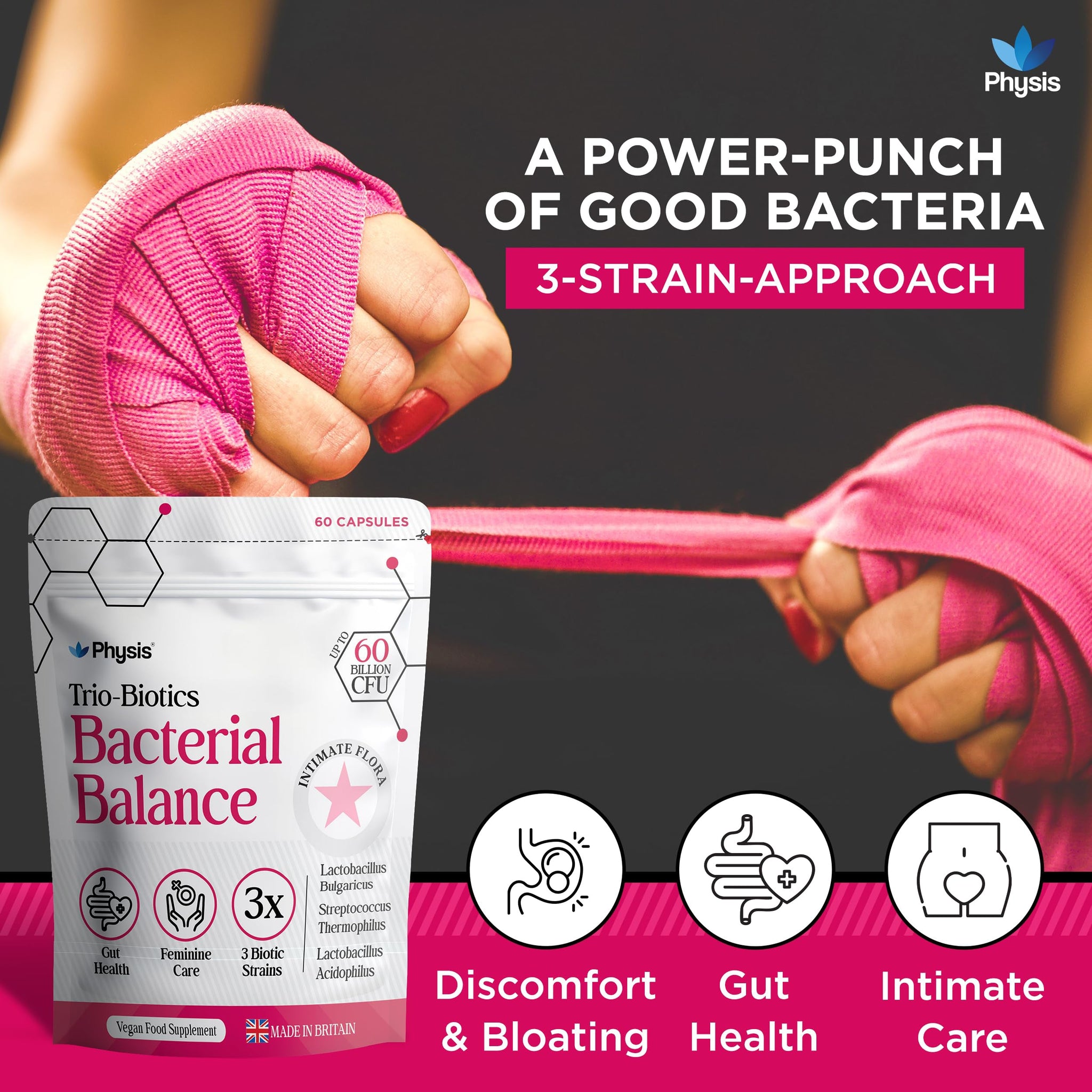 Physis Trio-Probiotics for Women - 60 tablets