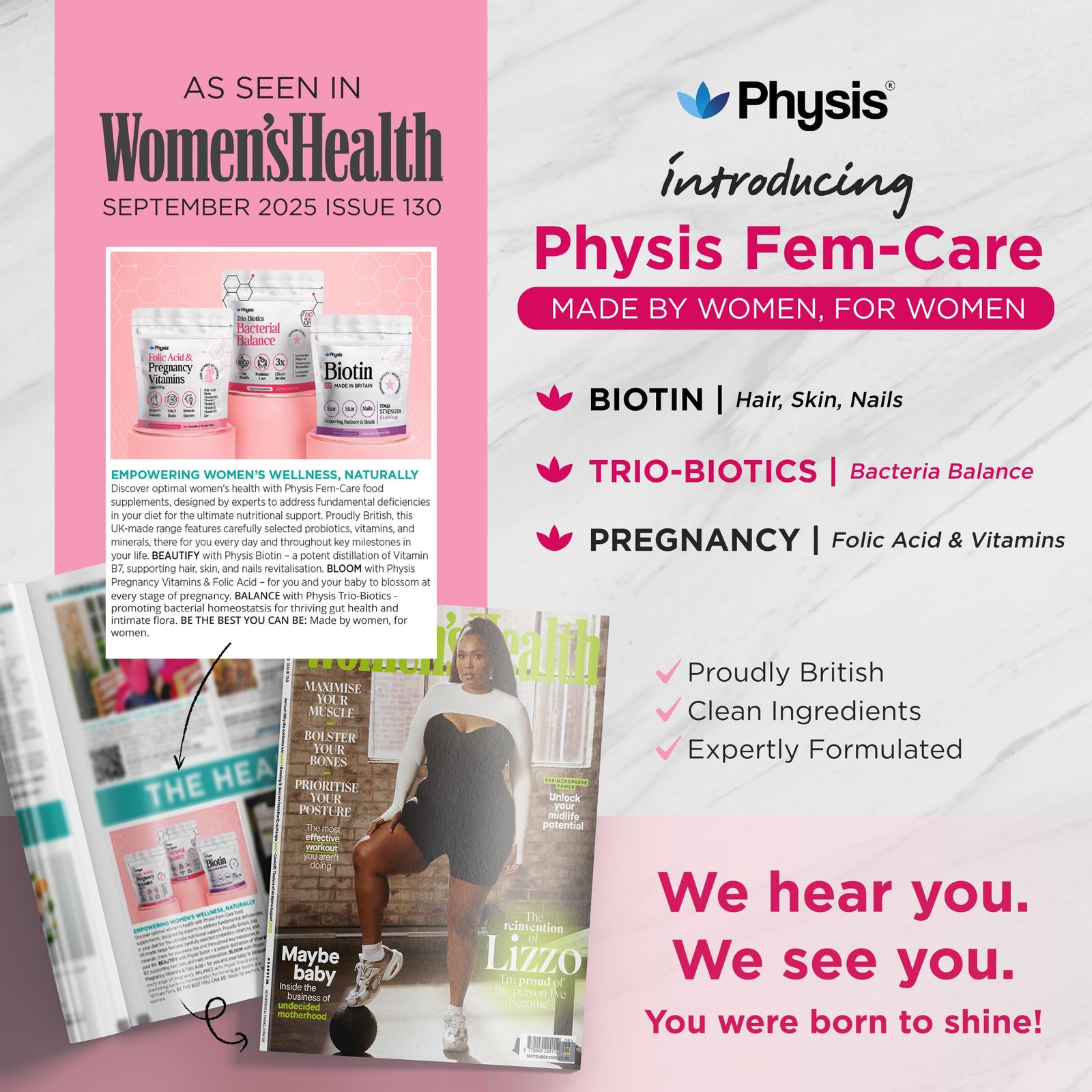 Physis Trio-Probiotics for Women - 180 tablets