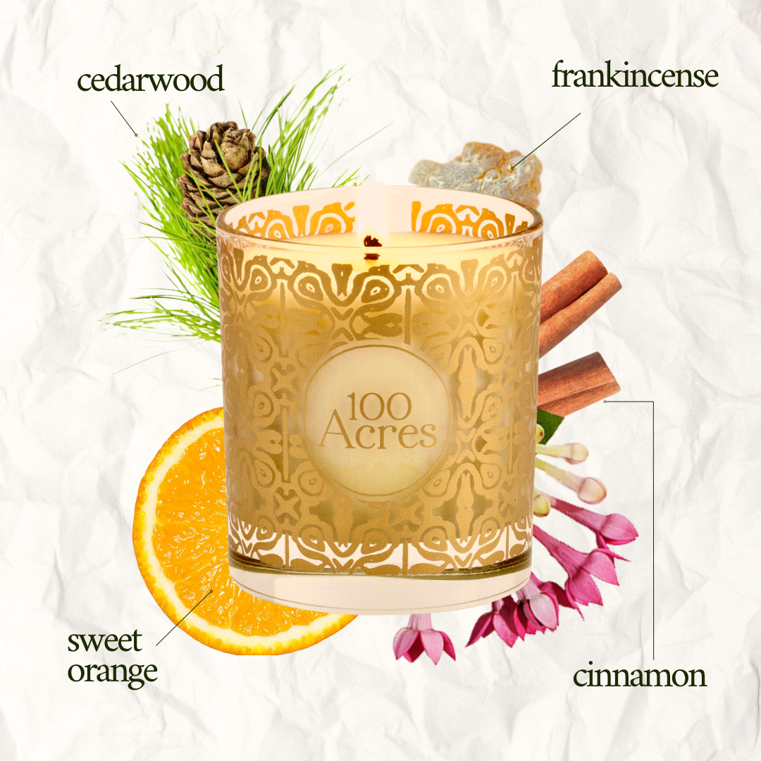 Orange, Cinnamon & Frankincense Single-Wick Golden Scented Candle