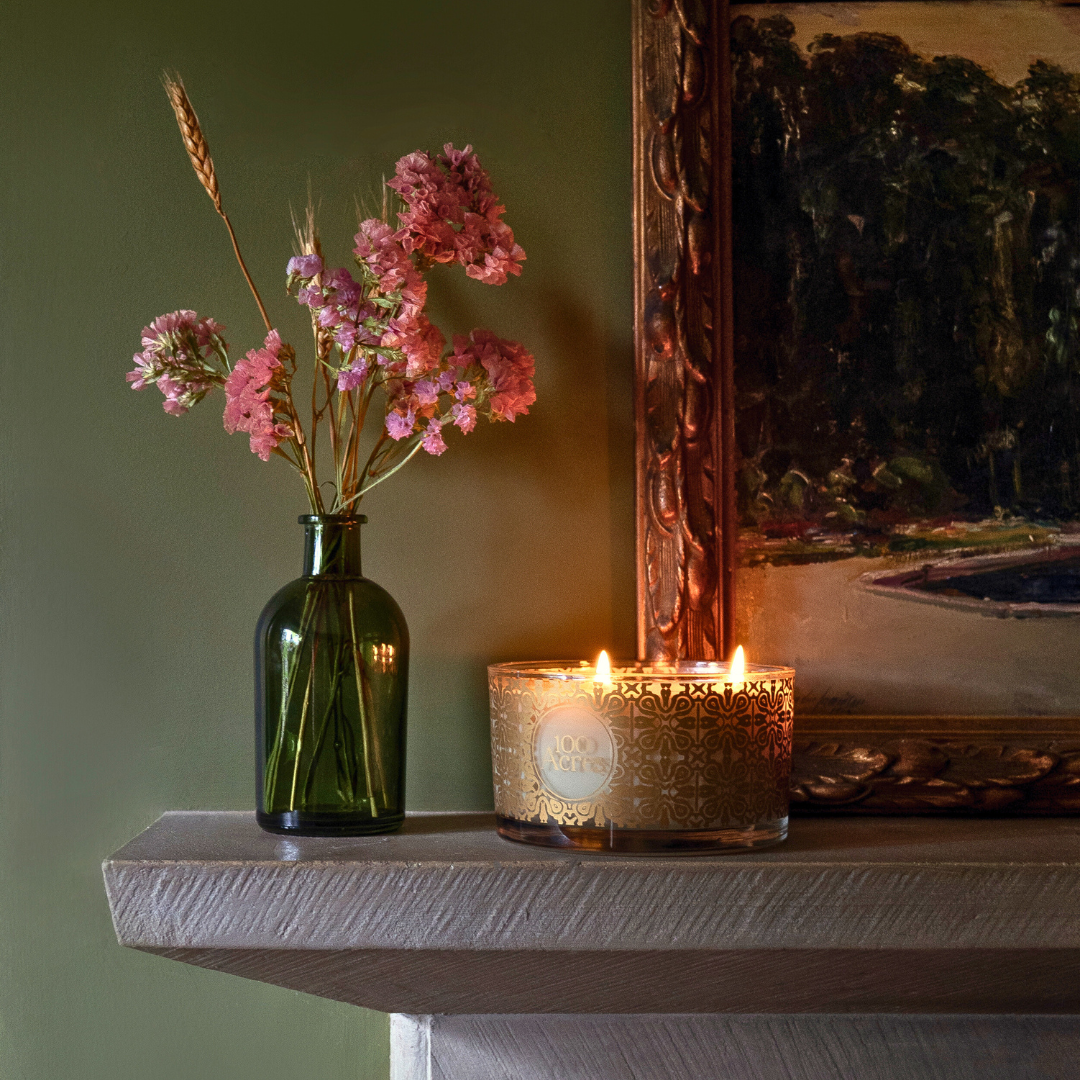 Orange, Cinnamon & Frankincense Three-Wick Golden Scented Candle